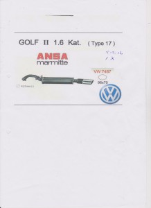 ANSA VW Golf II VW 7487
