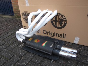 Racing, steel or stainless manifold with Abarth muffler 1000 TC
