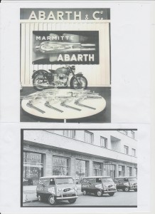 Abarth advertentie 60-70 jaren Motorfiets en 800T serviceauto