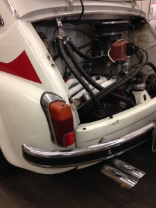 Fiat-Abarth 1000 TC steel maifold+ Abart muffler