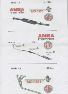ANSA MG B cpl. incl. manifold
